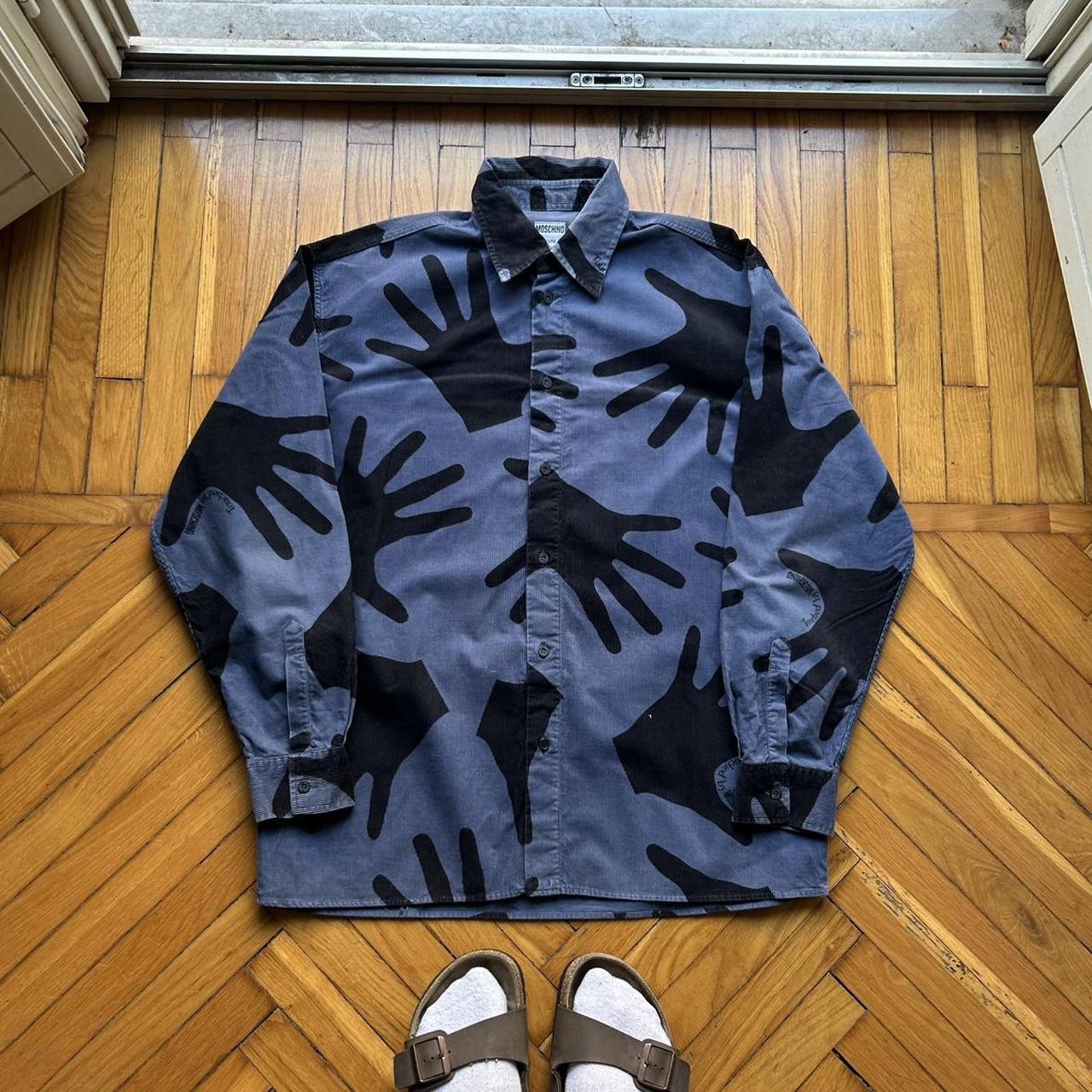 1990s Moschino 'Touched By' Corduroy Shirt M