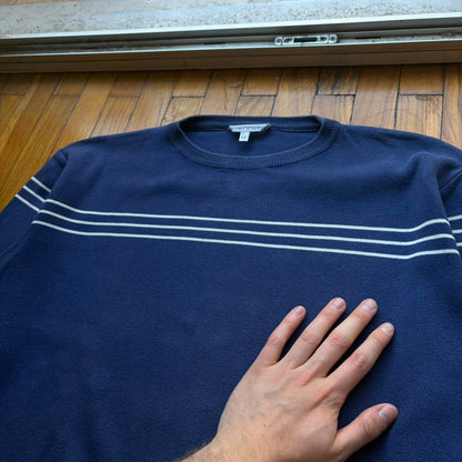 1990s Emporio Armani Knitted Jumper Blue M