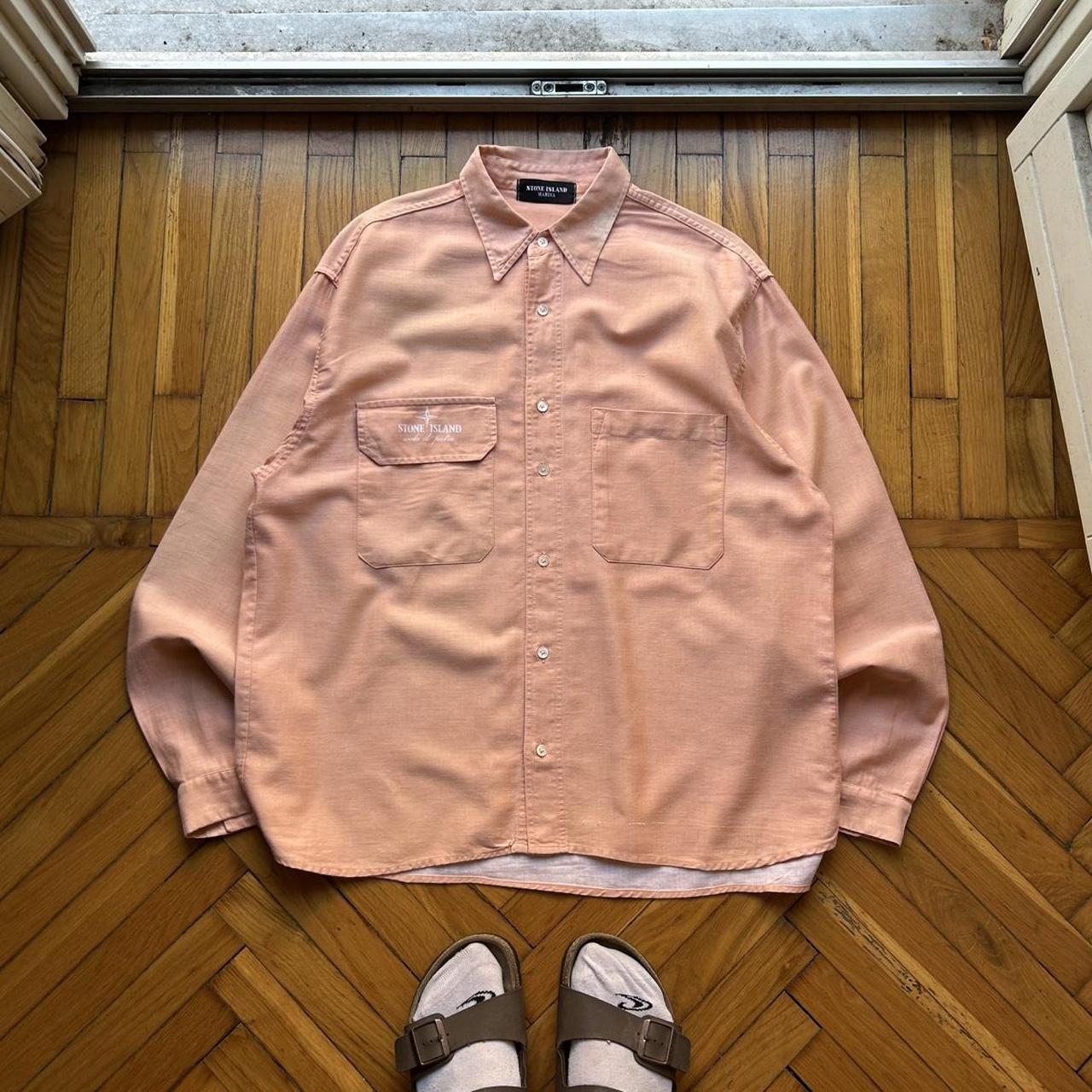 1980s Stone Island Marina Shirt Orange L