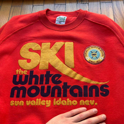 1980s Best Company Ski Sweatshirt Red XL