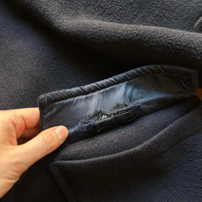 1990s Burberry Duffle Coat Navy XL