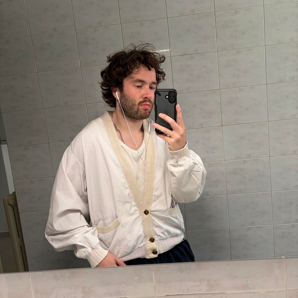 1980s CP Company Cardigan White M
