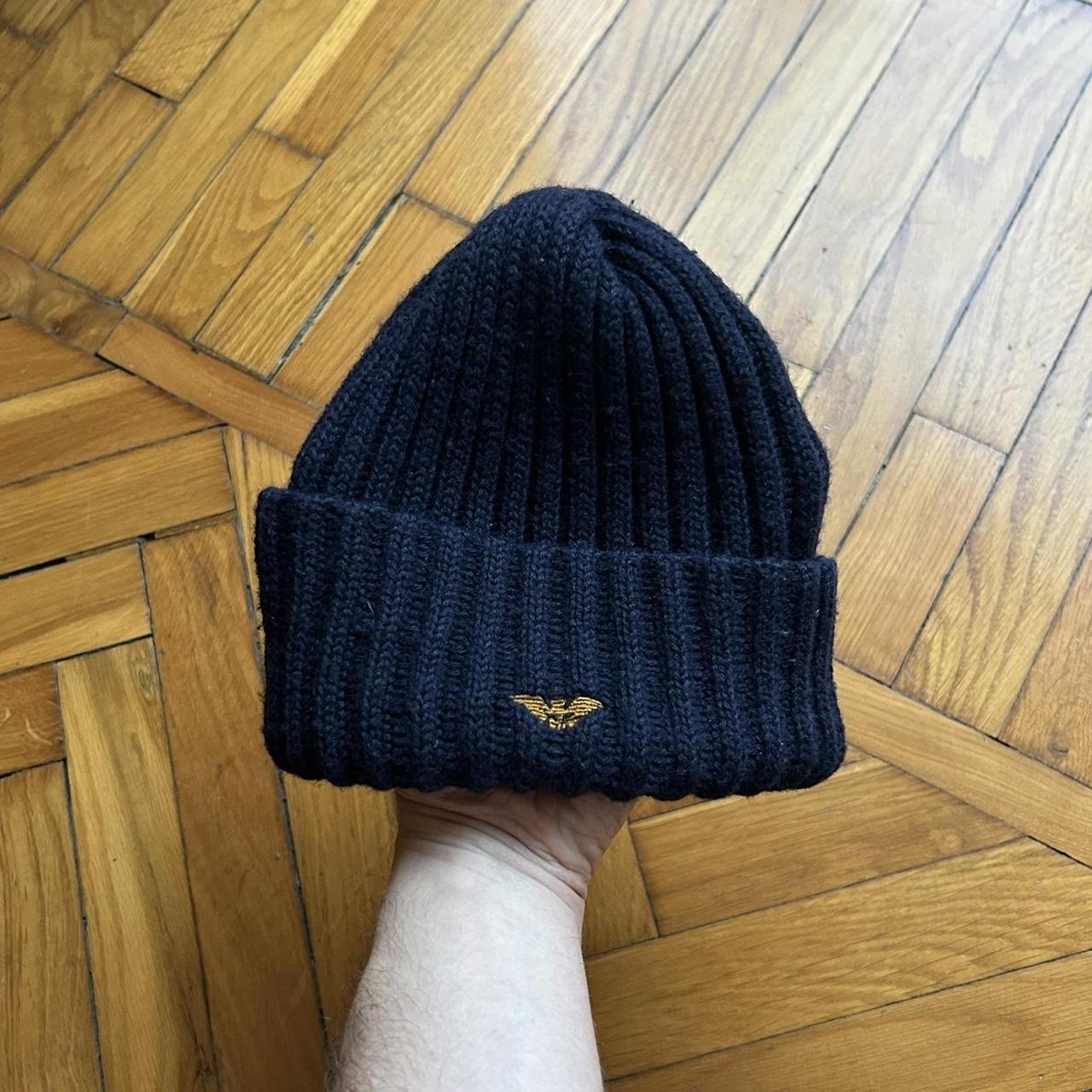1980s Giorgio Armani Knitted Beanie Navy II
