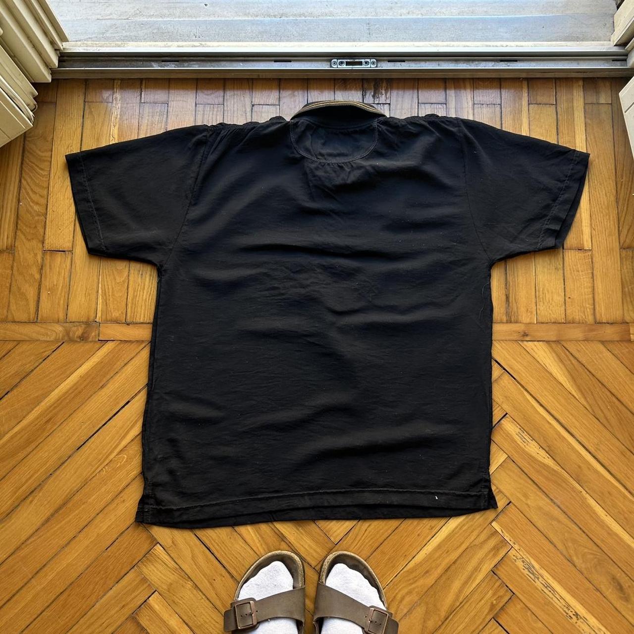 1990s Armani Jeans Polo Shirt Black M