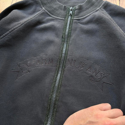 1990s Armani Jeans Full Zip Sweatshirt S