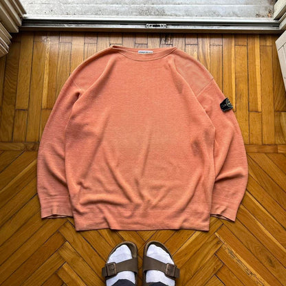 1980s Stone Island Knitted Jumper Orange L