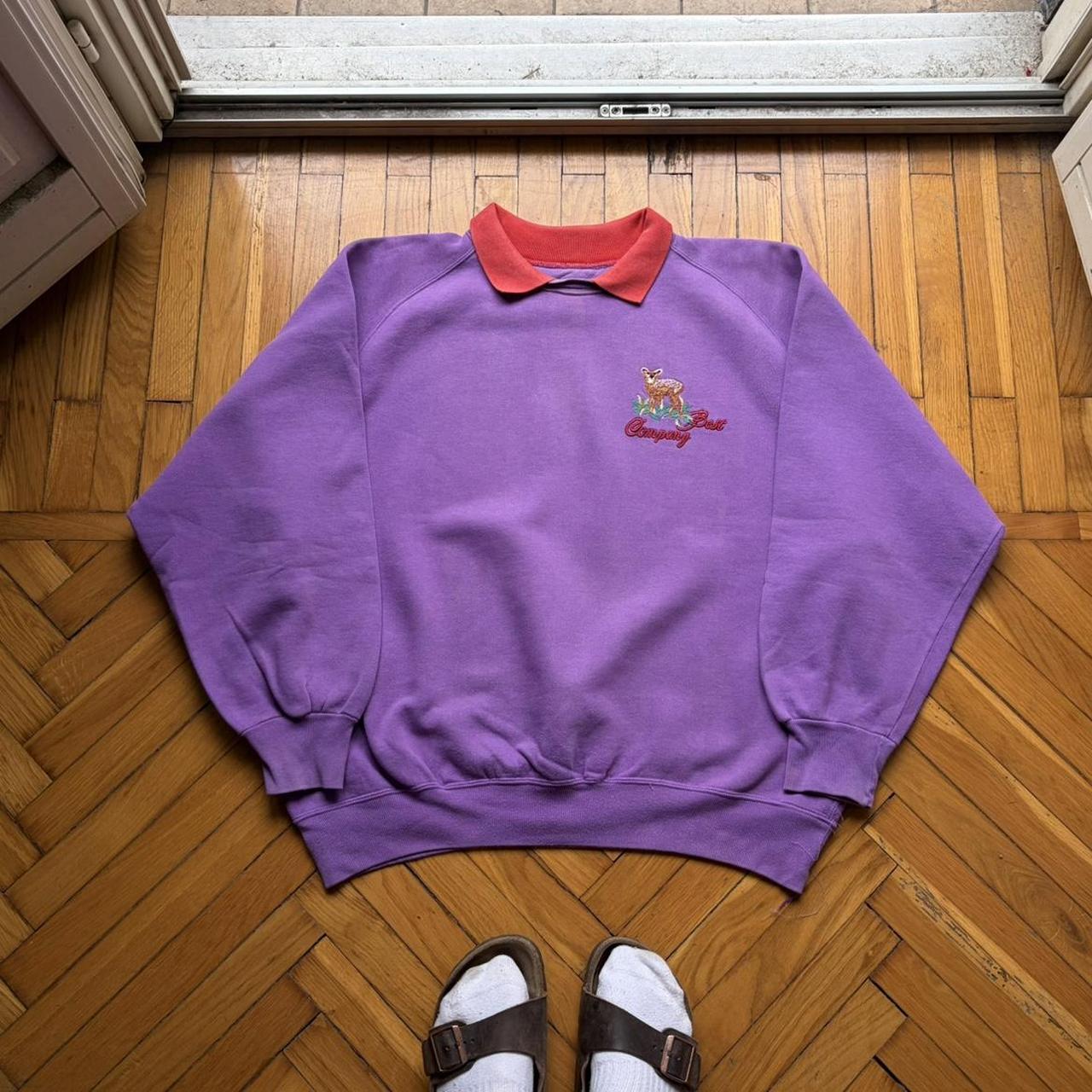 1980s Best Company Sweatshirt Purple XXL