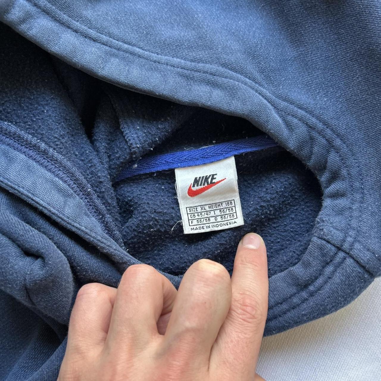 1990s Nike Swoosh Hoodie Navy XL