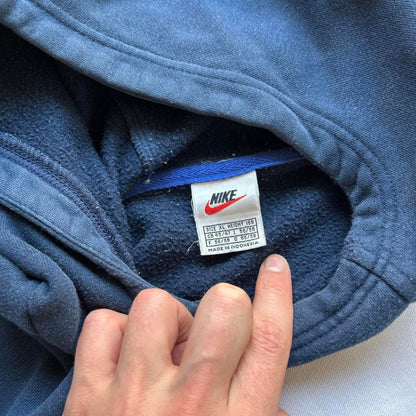 1990s Nike Swoosh Hoodie Navy XL