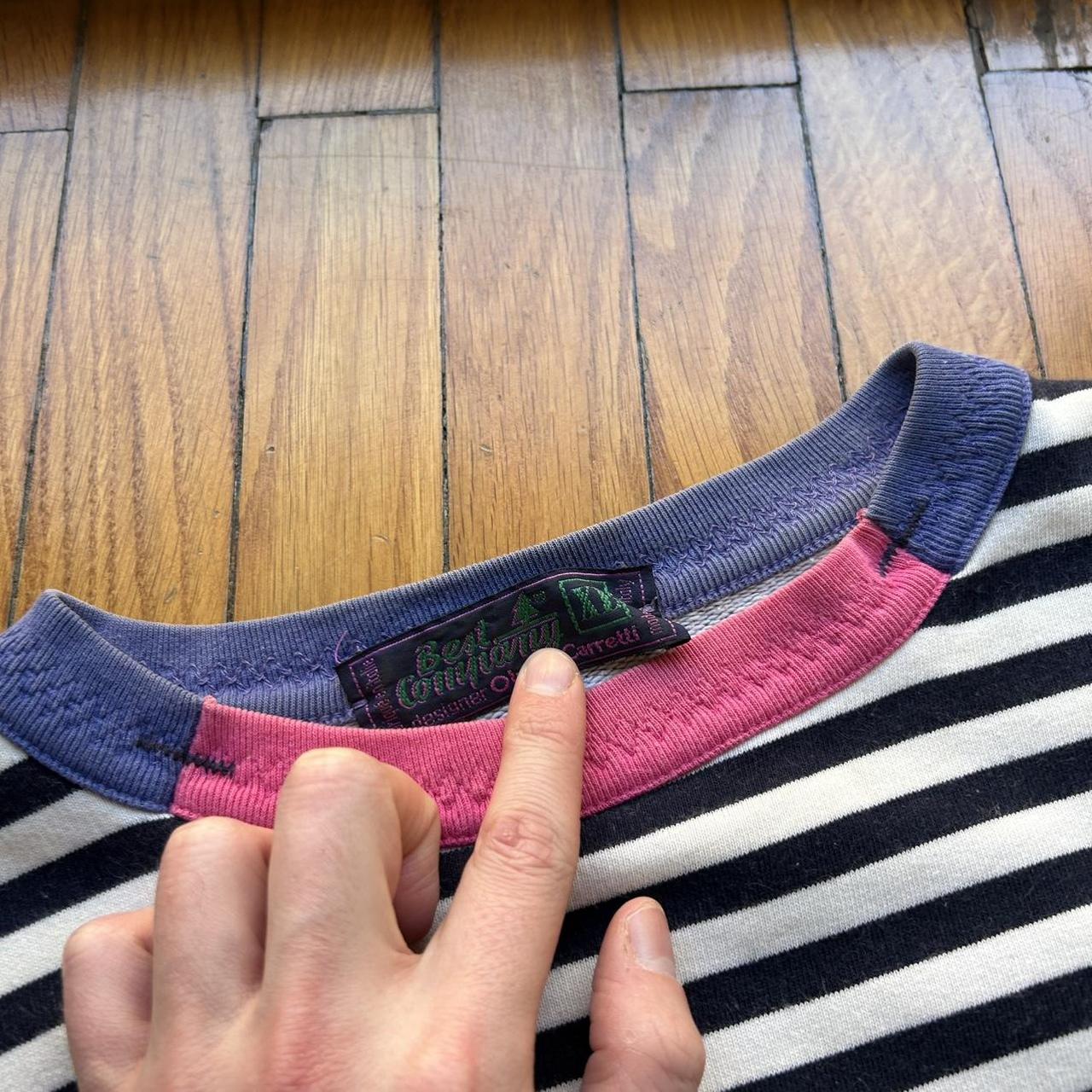 1990s Best Company SS Striped Sweatshirt XL