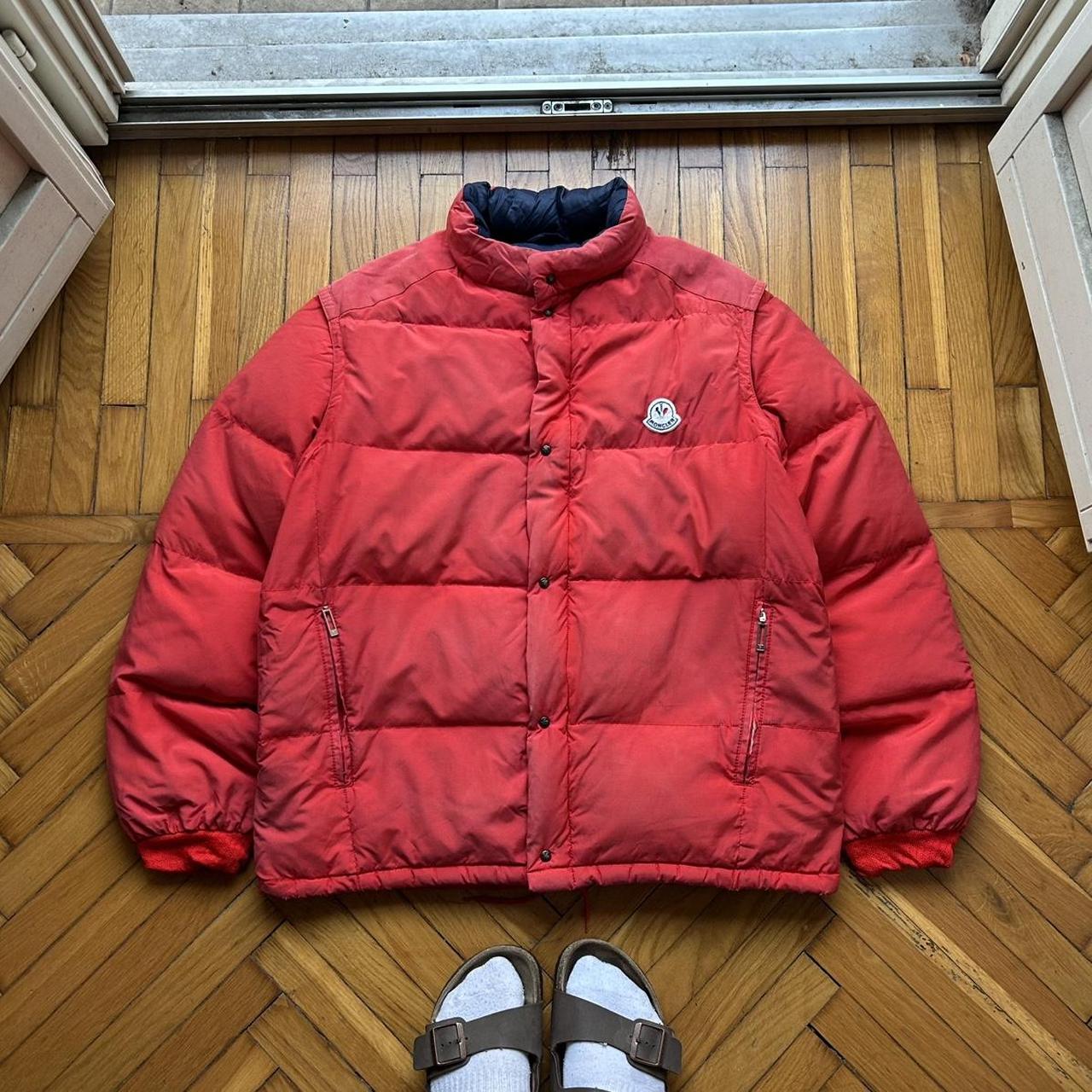 1980s Moncler Grenoble Down Jacket Red L