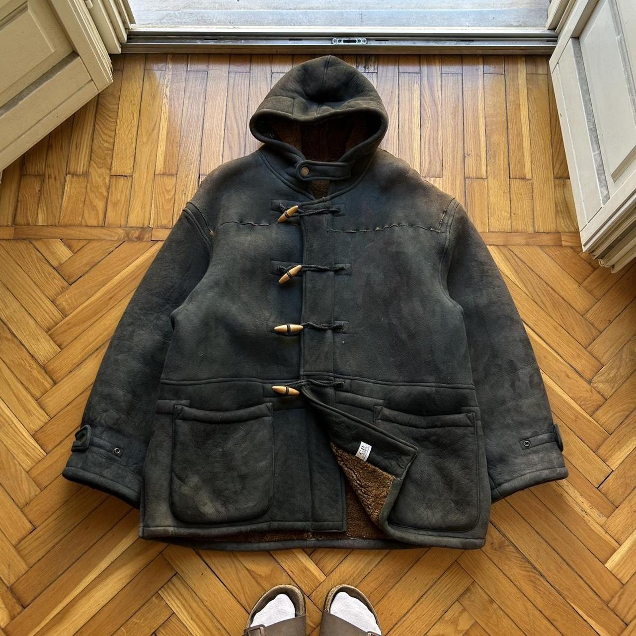 1985 CP Company Duffle Shearling Coat Black XL