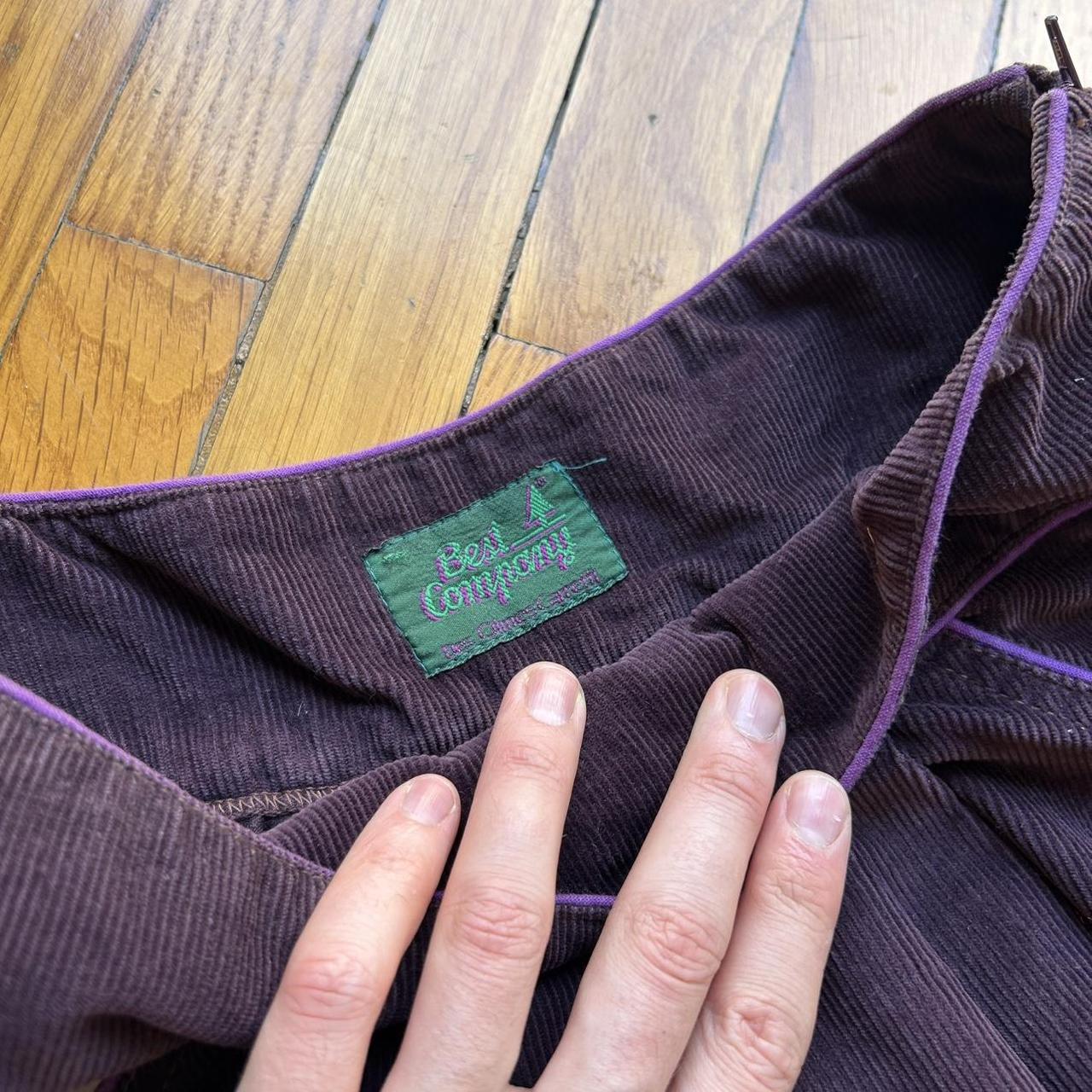 1980s Best Company Corduroy Skirt Purple Women's 26W