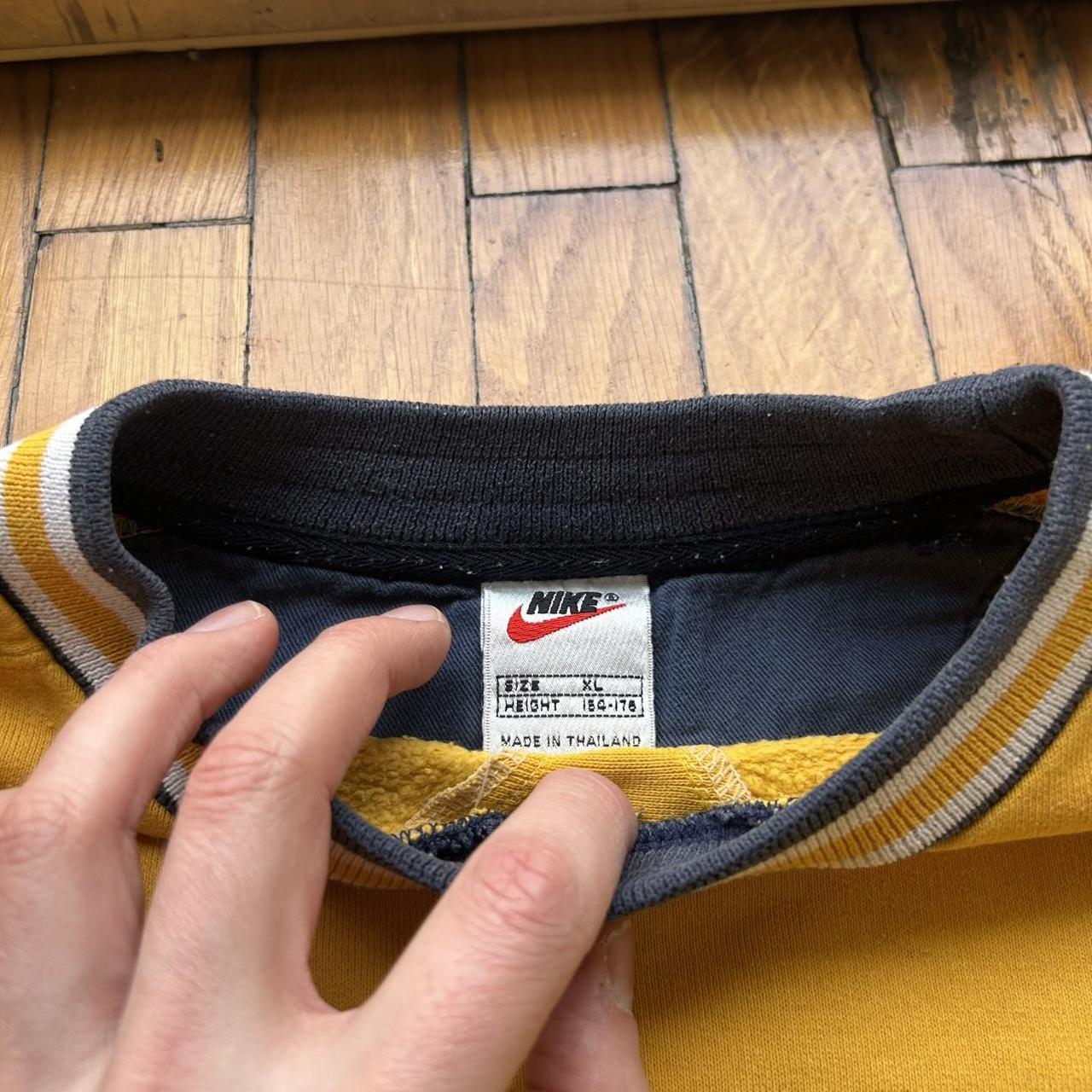 1990s Nike Swoosh Sweatshirt Yellow S