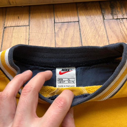 1990s Nike Swoosh Sweatshirt Yellow S