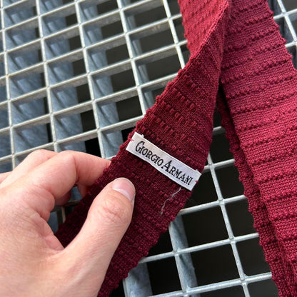 1980s Giorgio Armani Tie Burgundy