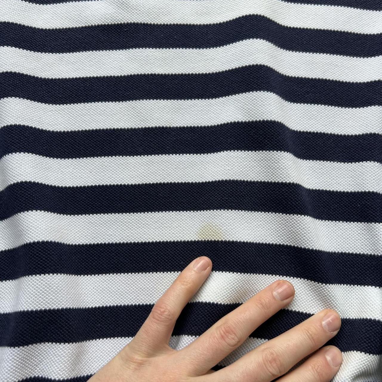 1990s Lacoste Chemise Striped Sweatshirt XL