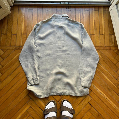 1995 Stone Island Marina Linen Shirt Grey L