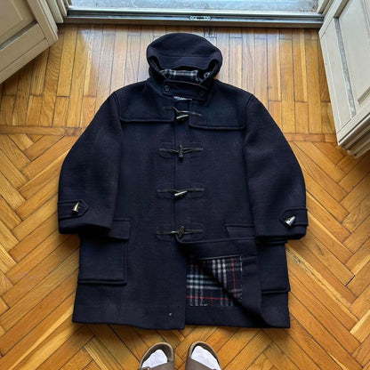1990s Burberry Duffle Coat Navy XL