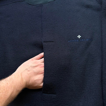 1980s Stone Island Knitted Jumper Navy XL