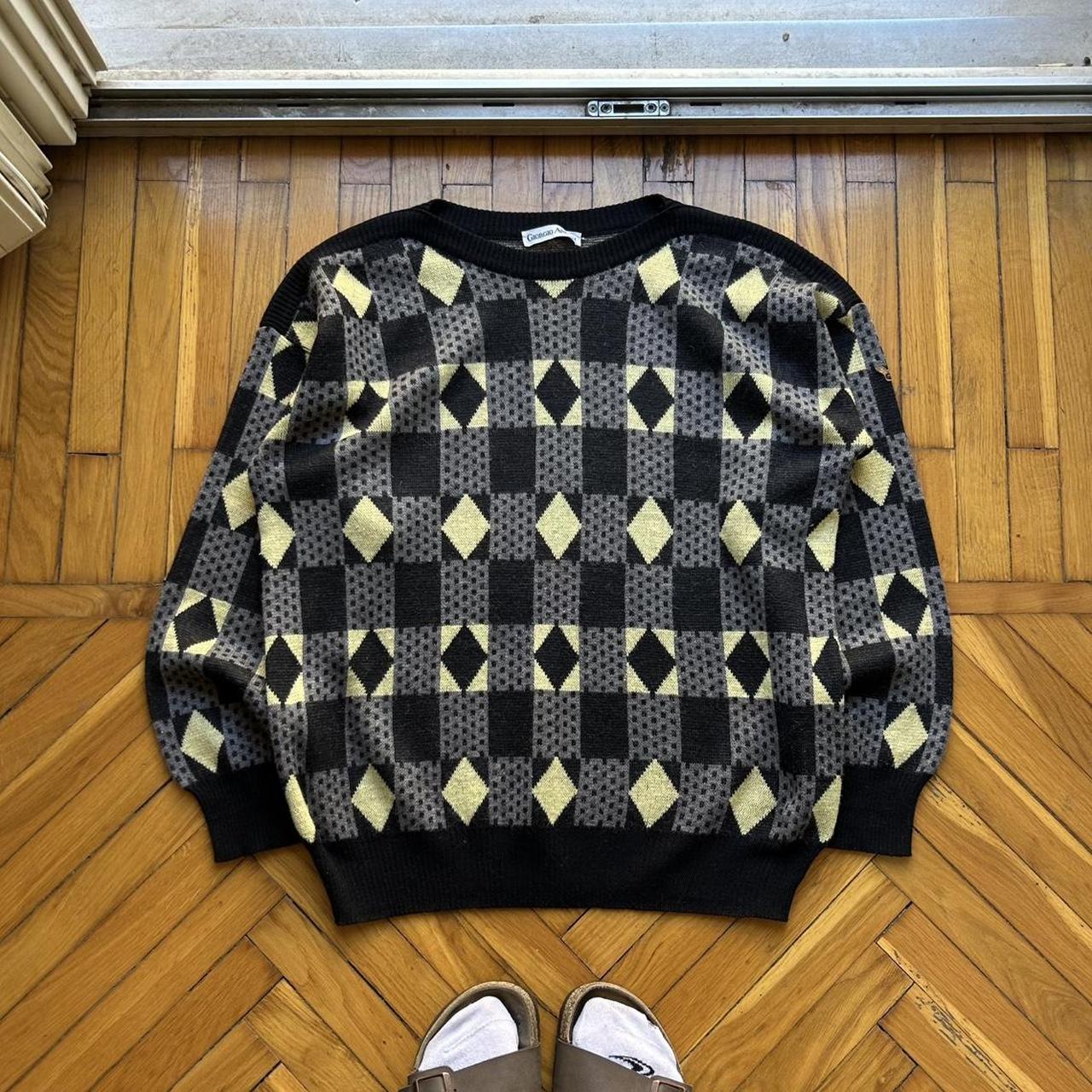 1980s Giorgio Armani Eagle Knitted Jumper L