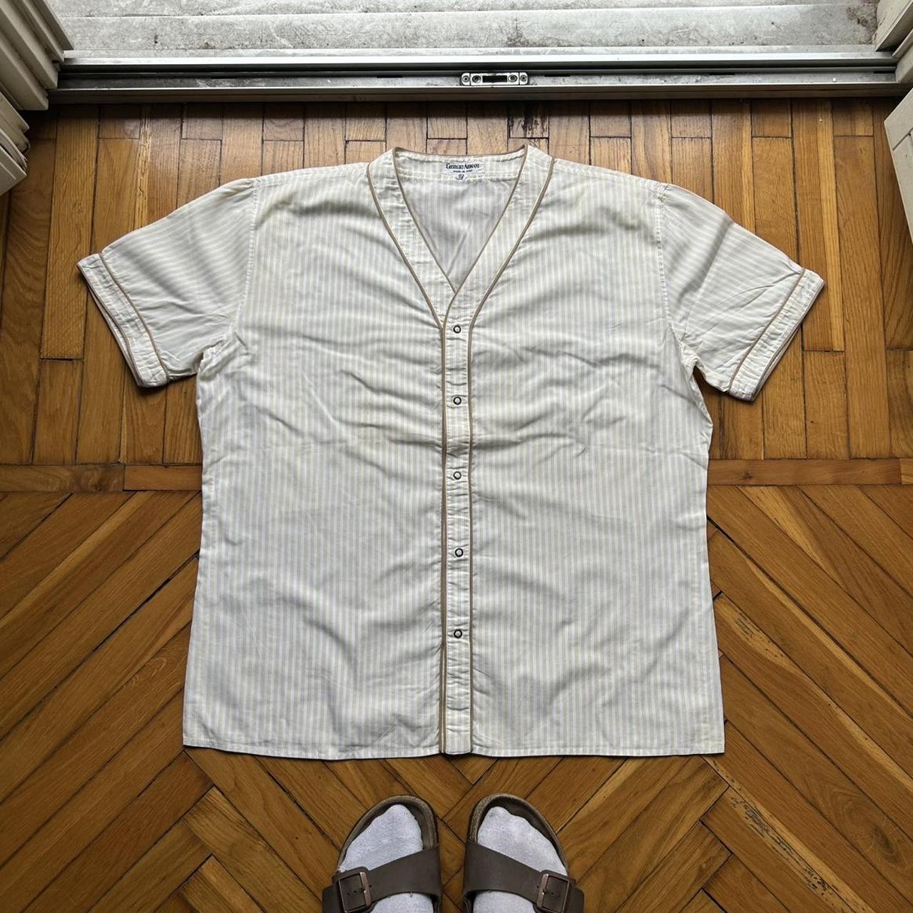 1980s Giorgio Armani Striped Shirt L