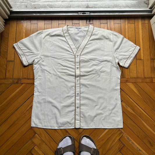 1980s Giorgio Armani Striped Shirt L