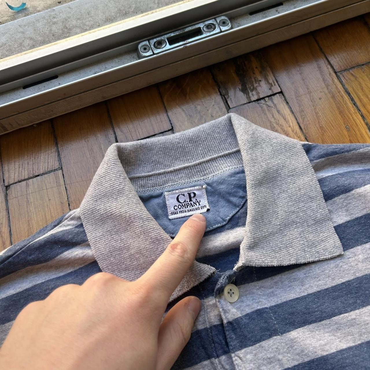 1990s CP Company Striped Polo Shirt M