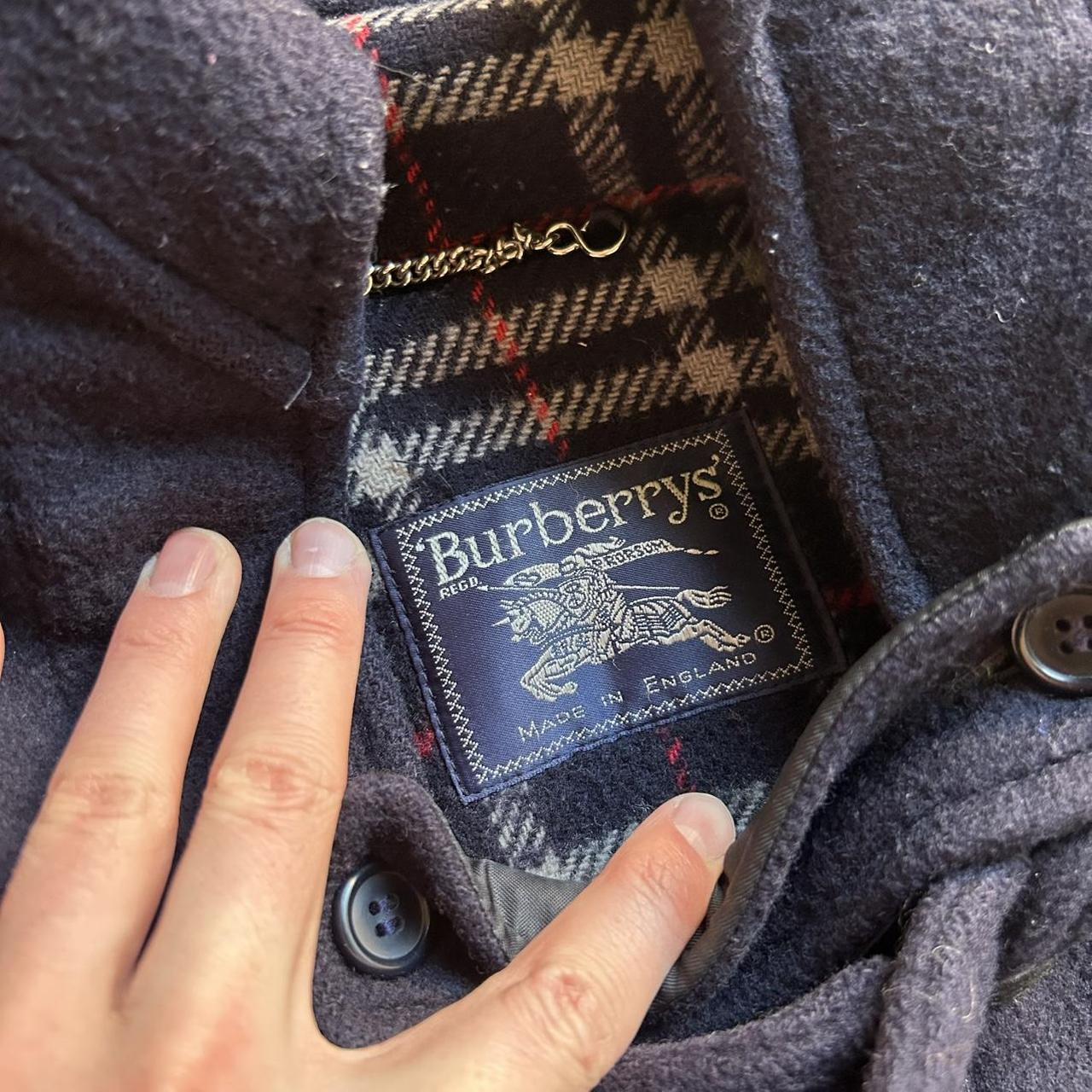 1990s Burberry Duffle Coat Navy XL
