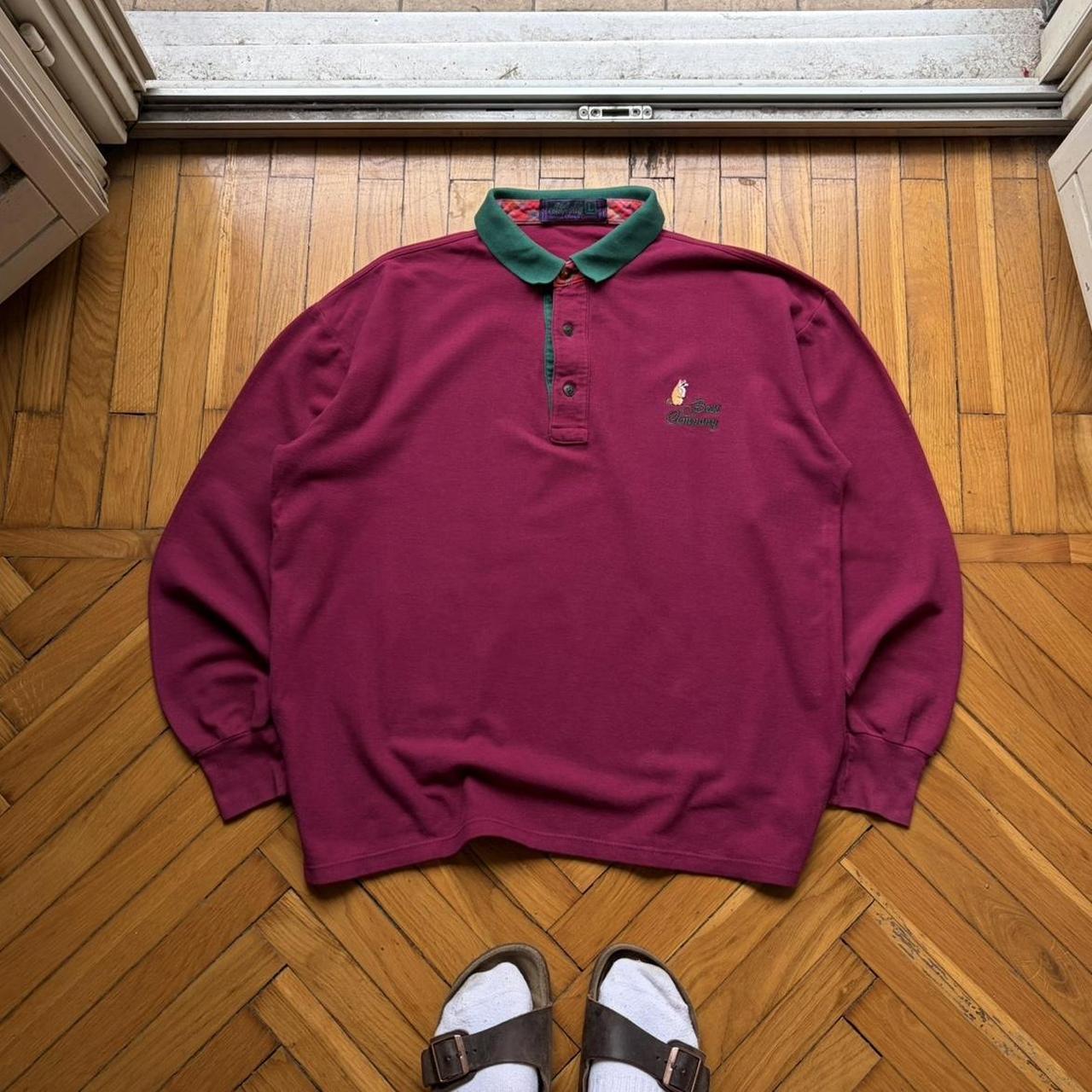 1990s Best Company LS Polo Shirt L