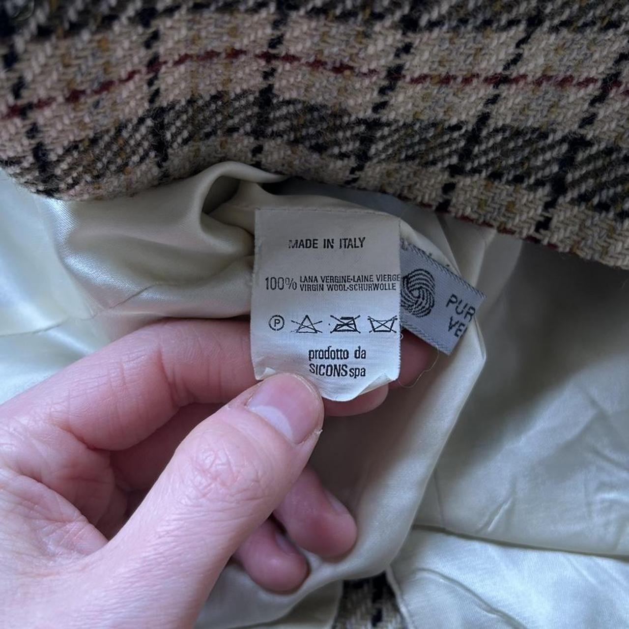 1980s Emporio Armani Checked Blazer Jacket Women's S