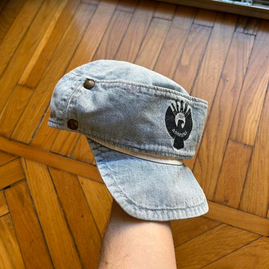 1990s Armani Jeans Light Denim Cap Blue OS