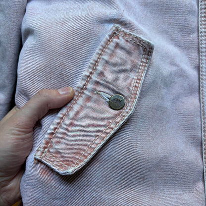 1980s Giorgio Armani Denim Coat Pink M