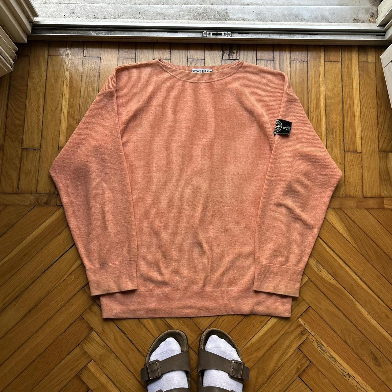 1980s Stone Island Knitted Jumper Orange L