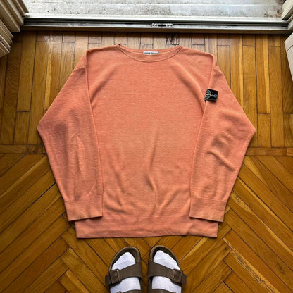 1980s Stone Island Knitted Jumper Orange L