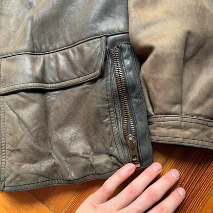 1980s Emporio Armani Shearling Leather Jacket M