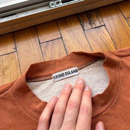 1980s Stone Island LS T Shirt Orange M