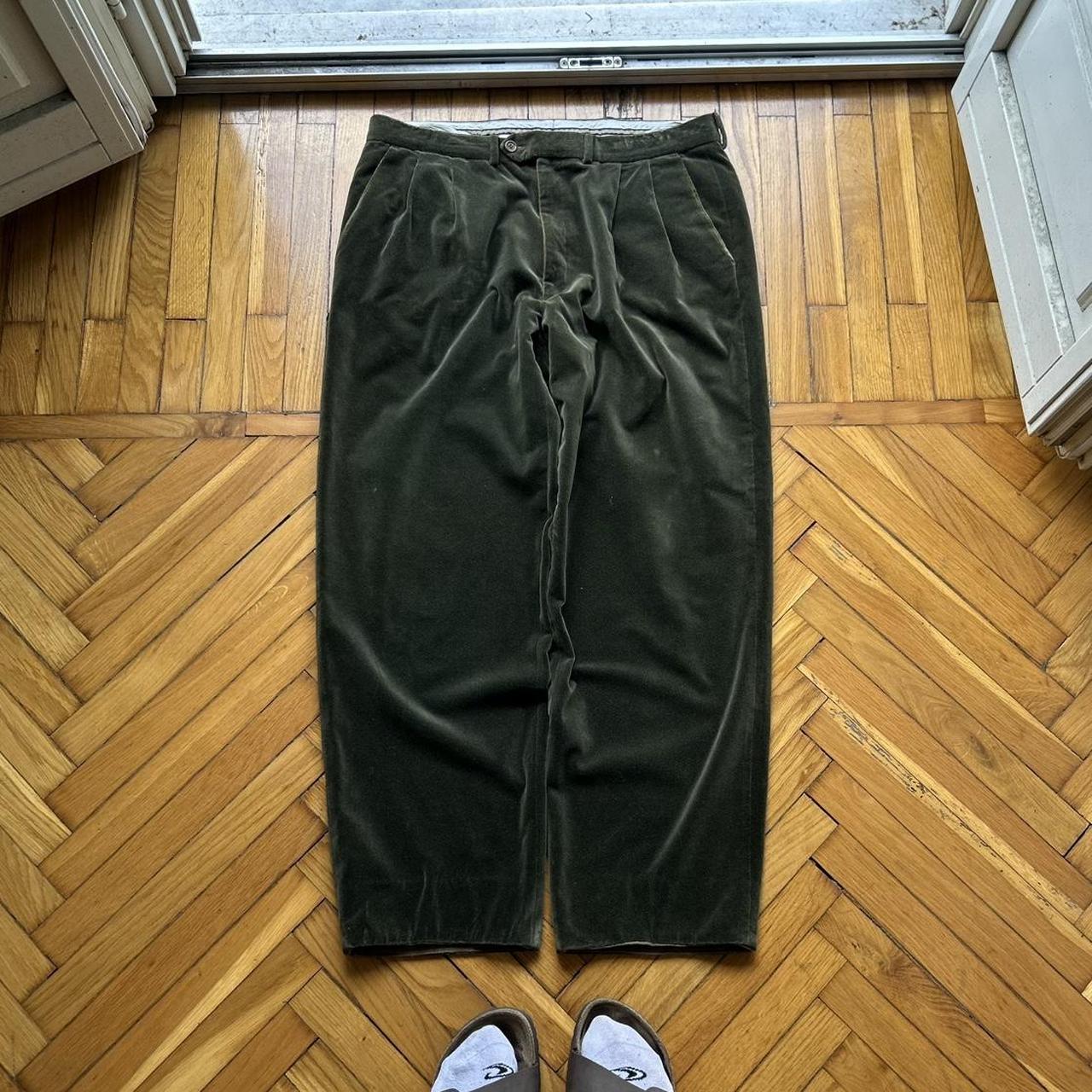 1990s Missoni Velvet Trousers Green 36W 30L