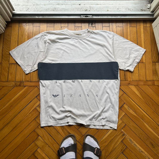1990s Armani Jeans Graphic T Shirt M