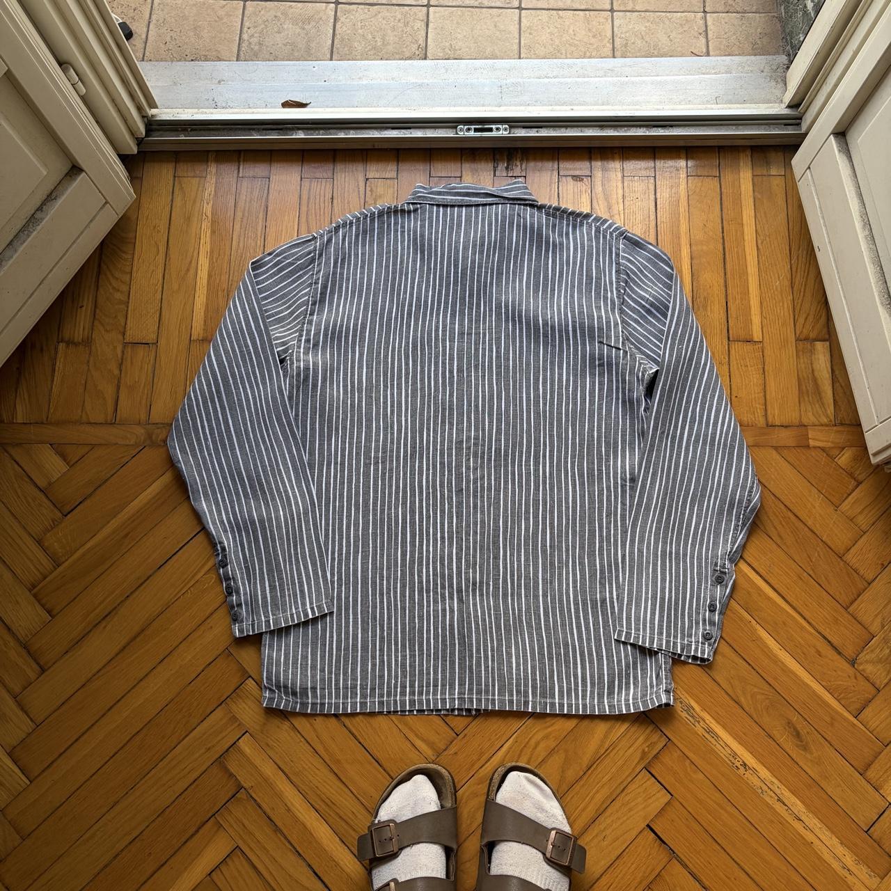 2000s Stone Island Linen Shirt Striped L