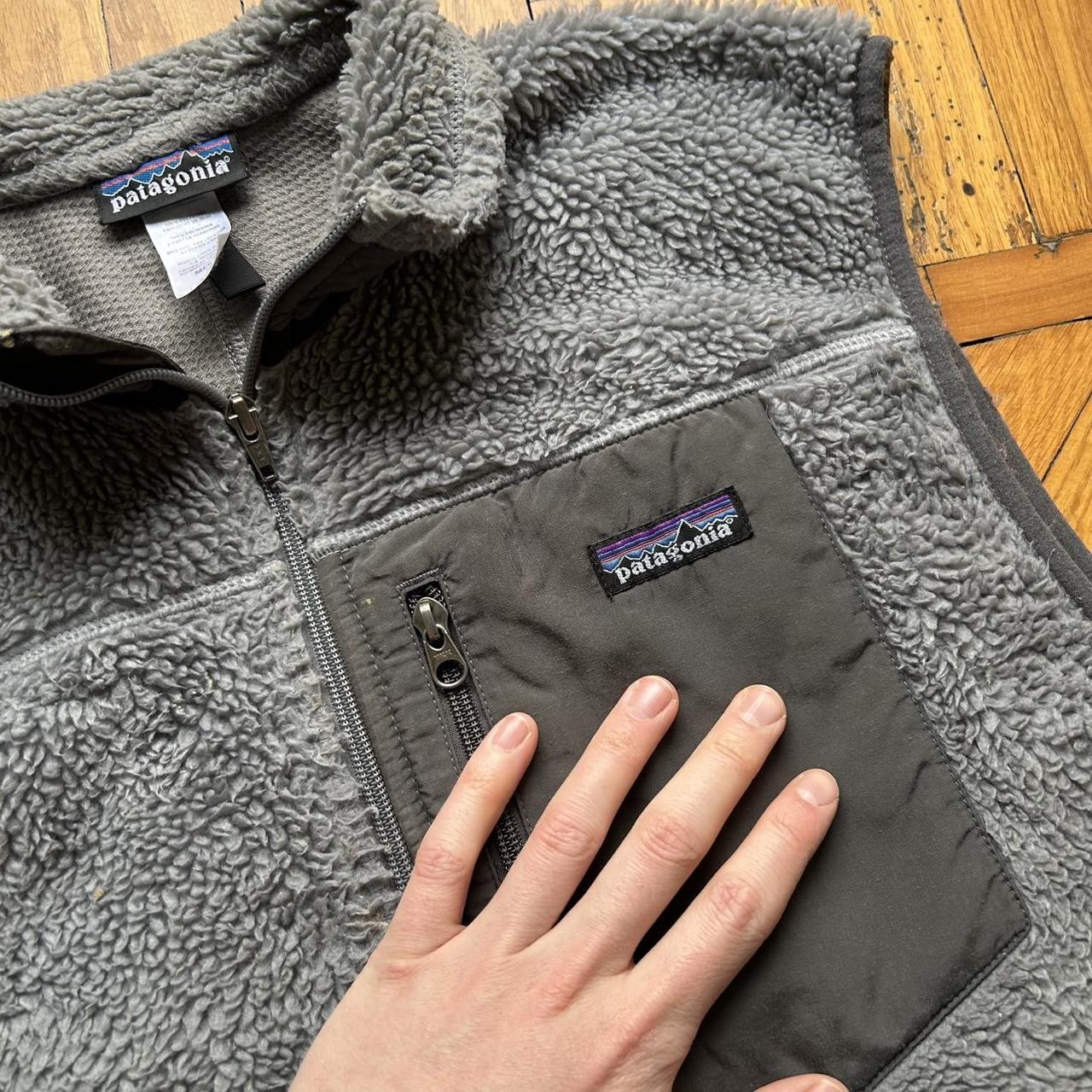 1990s Patagonia Pile Fleece Vest Grey L
