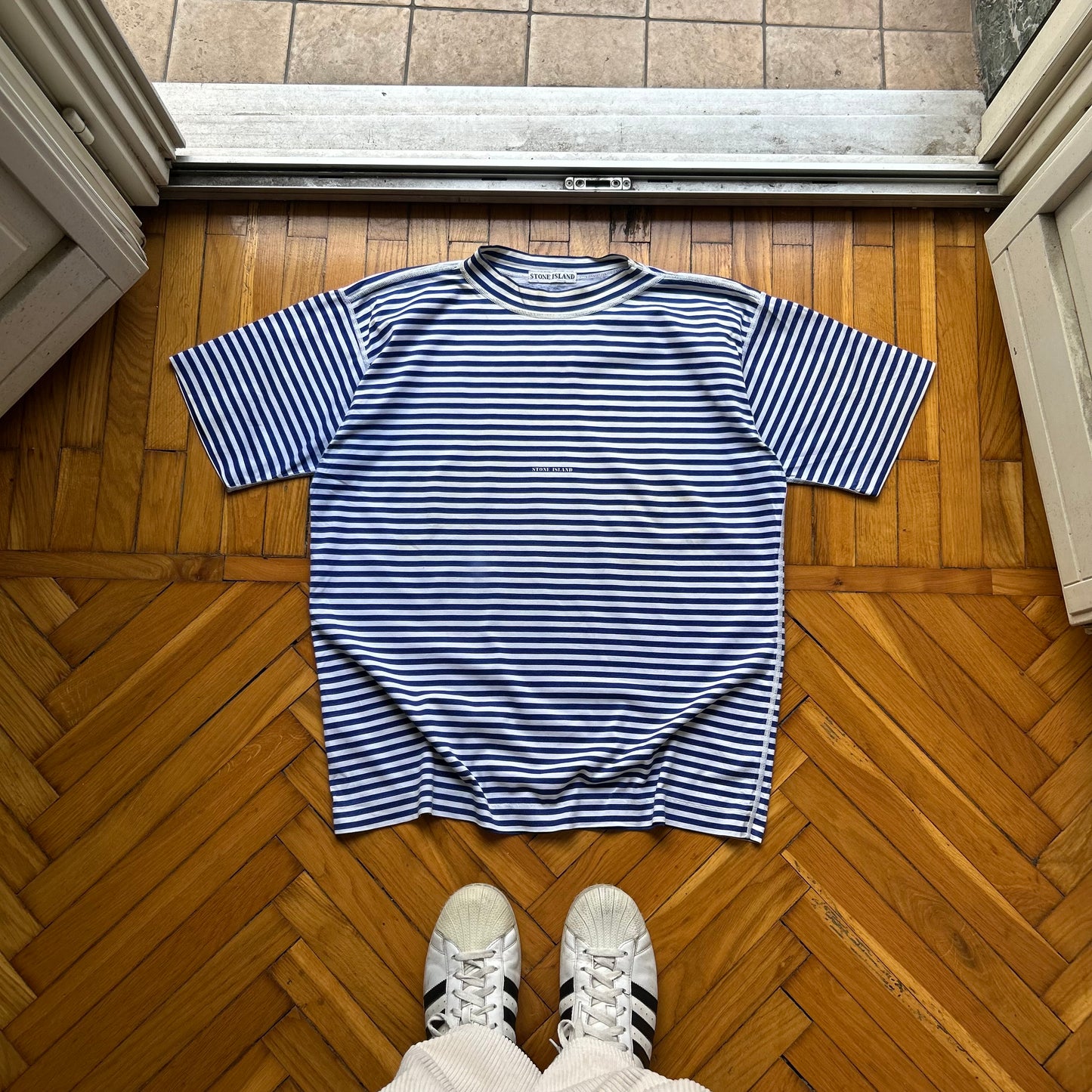 1980s Stone Island Striped T Shirt M