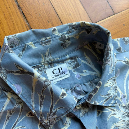 1980s CP Company Floral Shirt Blue L