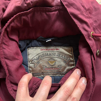 1990s Armani Jeans Quilted Parka Jacket XL
