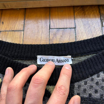 1980s Giorgio Armani Eagle Knitted Jumper L