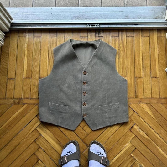 1990s Giorgio Armani Corduroy Waistcoat M
