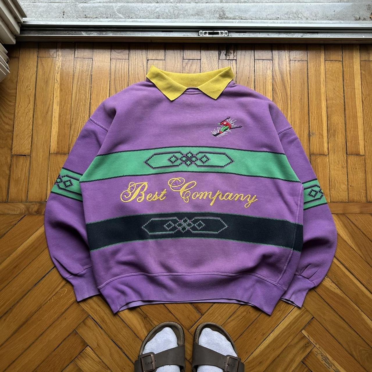 1980s Best Company Skiing Sweatshirt Purple S