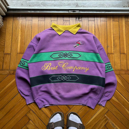 1980s Best Company Skiing Sweatshirt Purple S
