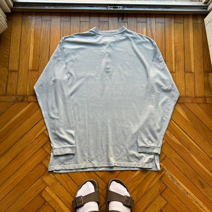 1990s Armani Jeans LS T Shirt Blue M
