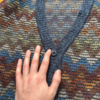 1990s College By Marcazzani Knitted Cardigan L